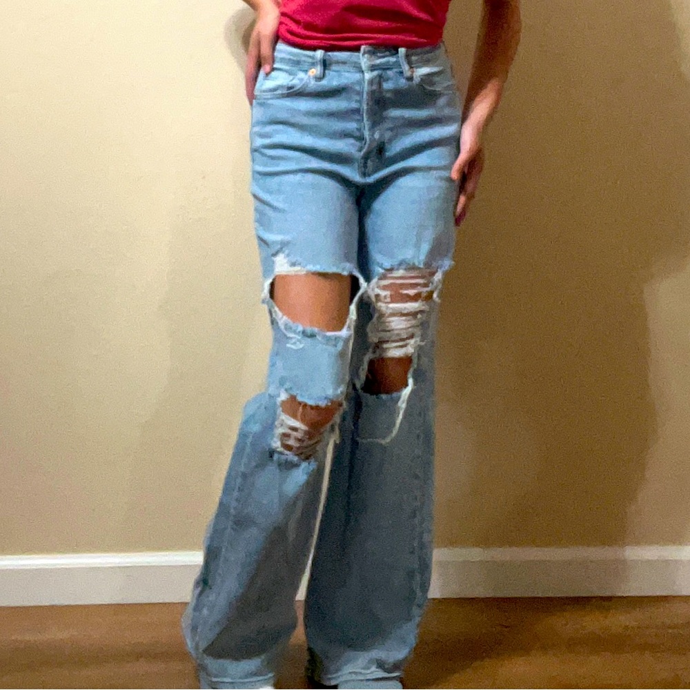 S.O.N.G HIGH RISE STREET JEANS 💙